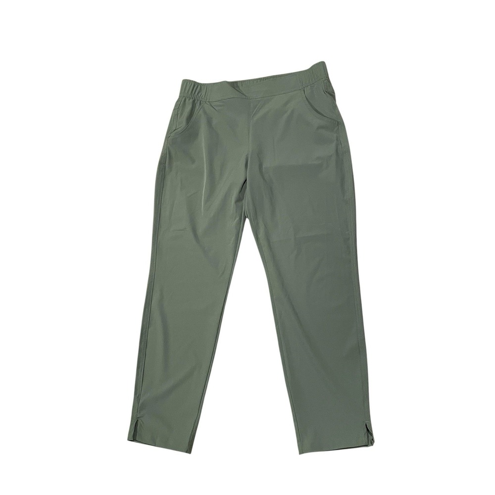 Women's Medium Eddie Bauer Pants Pull On Traveler Lightweight Green
